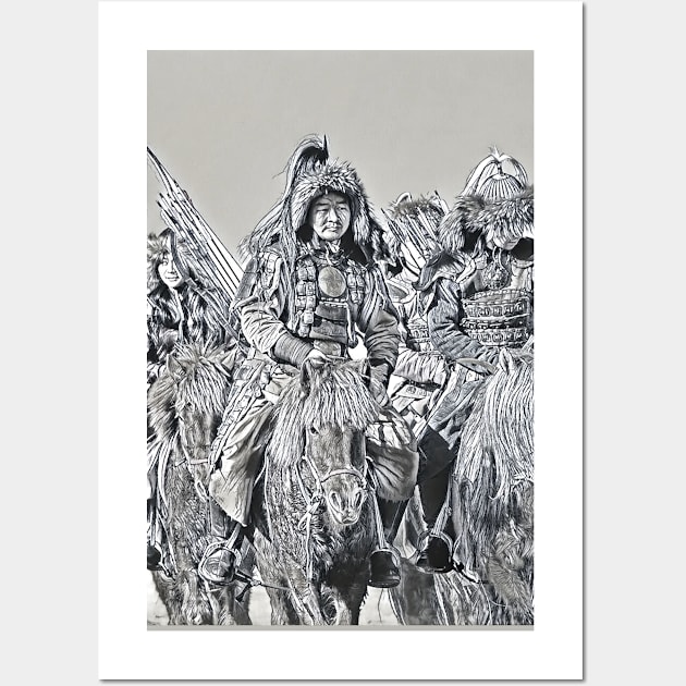 Mongolian Warrior 4 Wall Art by Art by Awais Khan